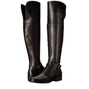 Cole Haan Black Leather OTK Riding Boot.